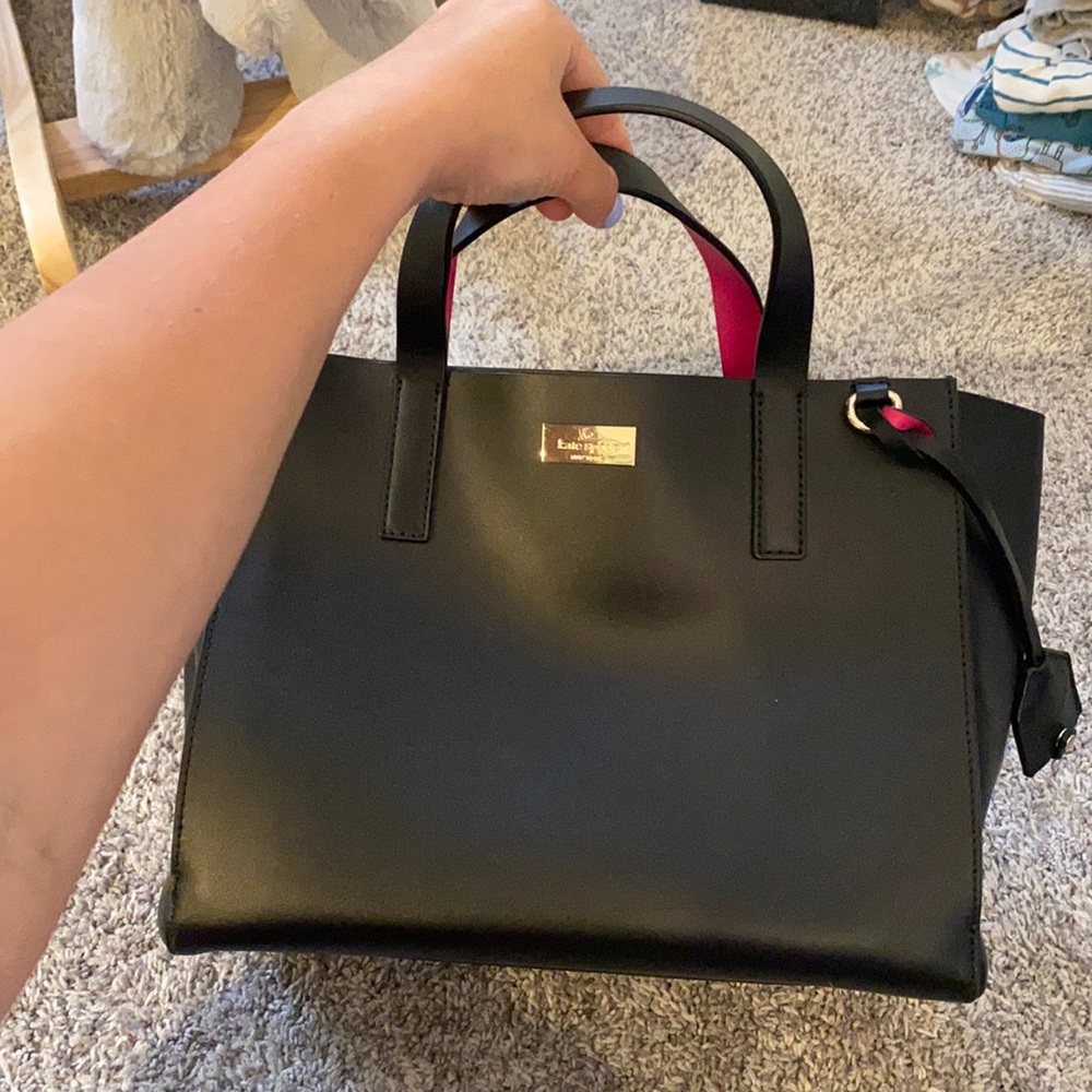 Black and pink Kate spade bag